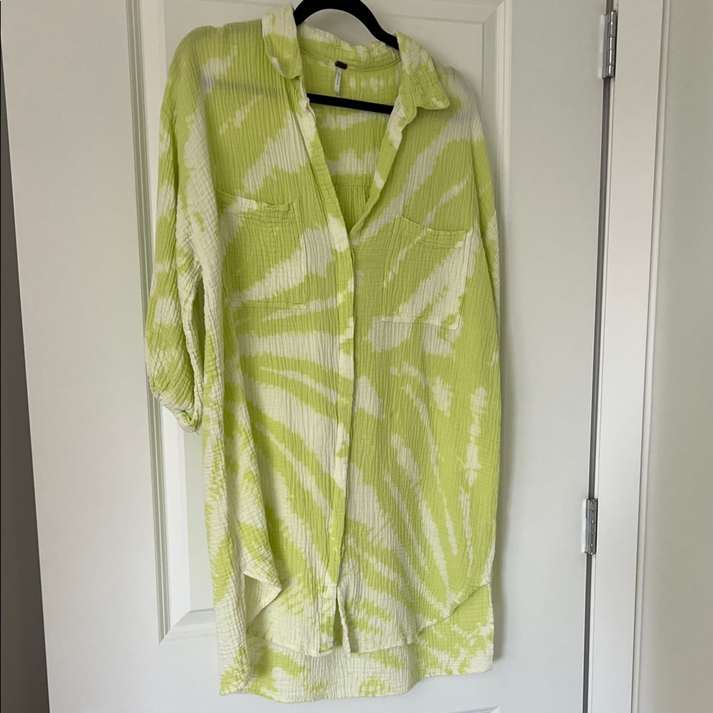 YFB Crinkle tie dye shirt dress